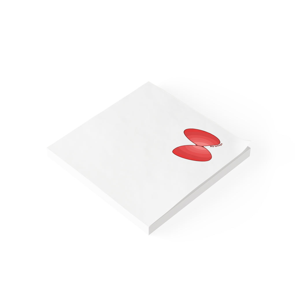 Butterfly Corner Post-it Note Pads — Cute Red Butterfly Sticky Notes