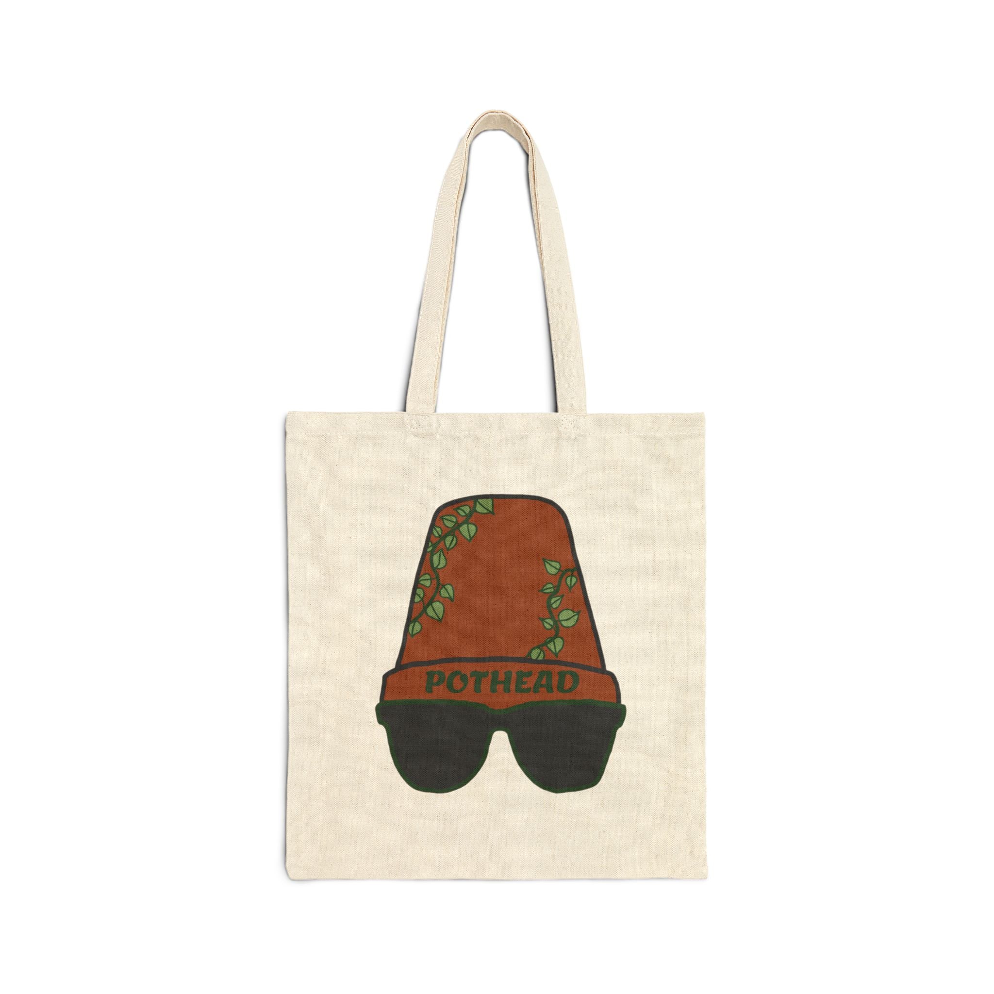 Pothead Plant Lover Tote — Cotton Canvas Shopper Bag