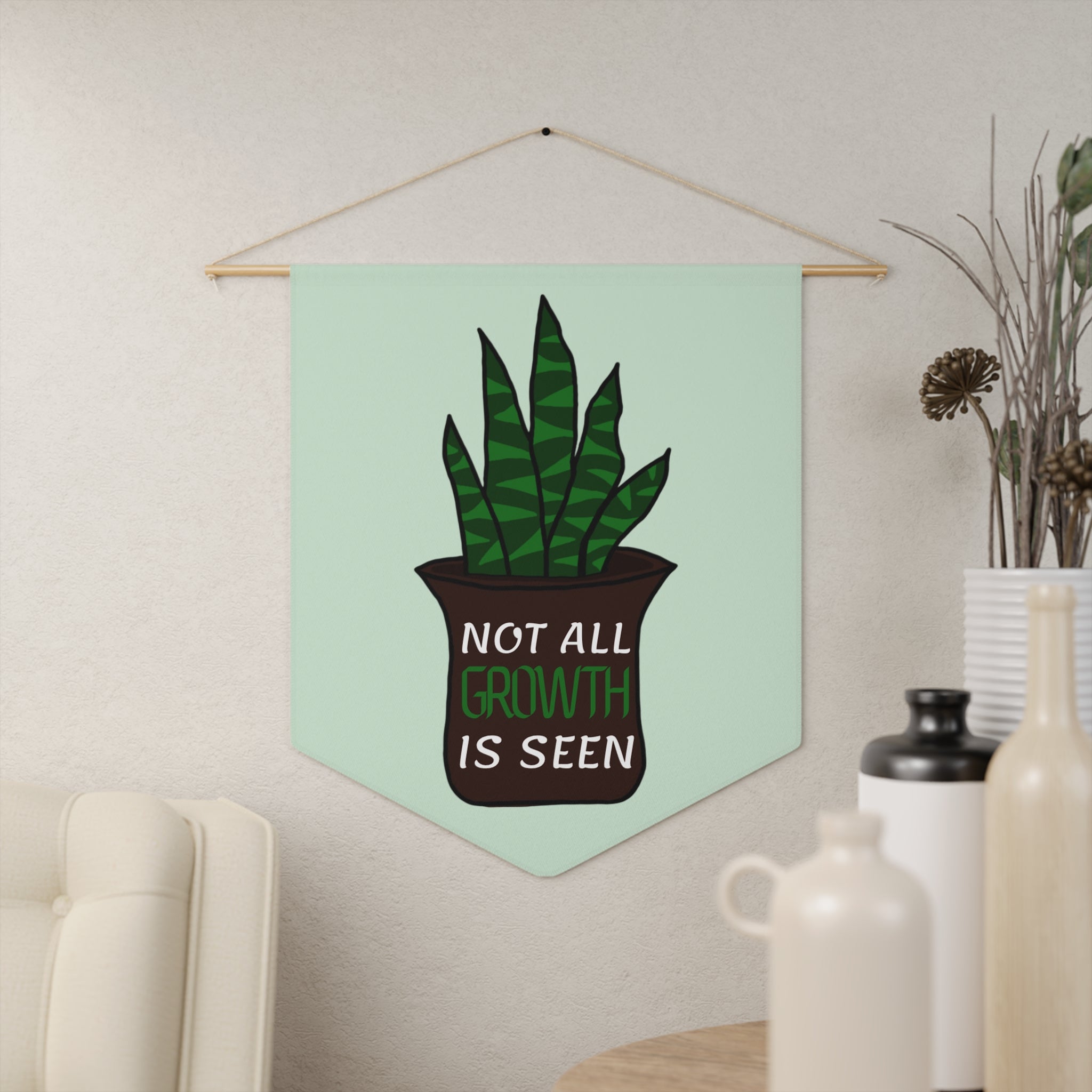 Pennant Wall Flag - Plant Quote Decor