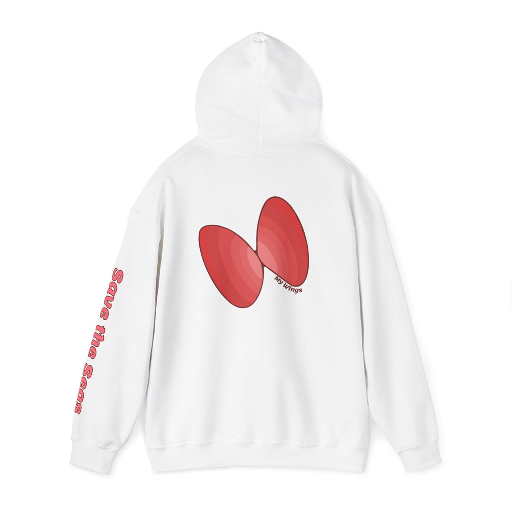 Save the Seas Hoodie — Marine Conservation Graphic Hooded Sweatshirt