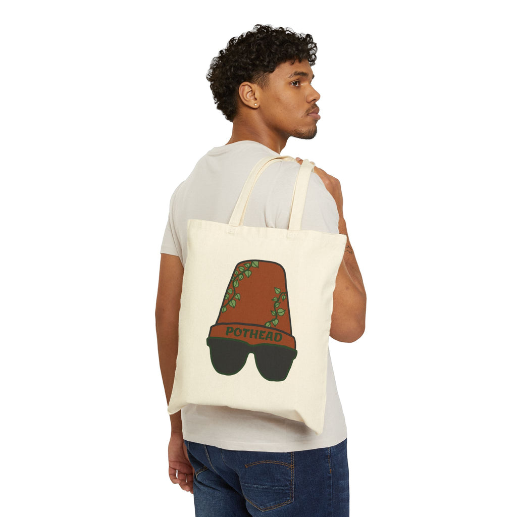Pothead Plant Lover Tote — Cotton Canvas Shopper Bag