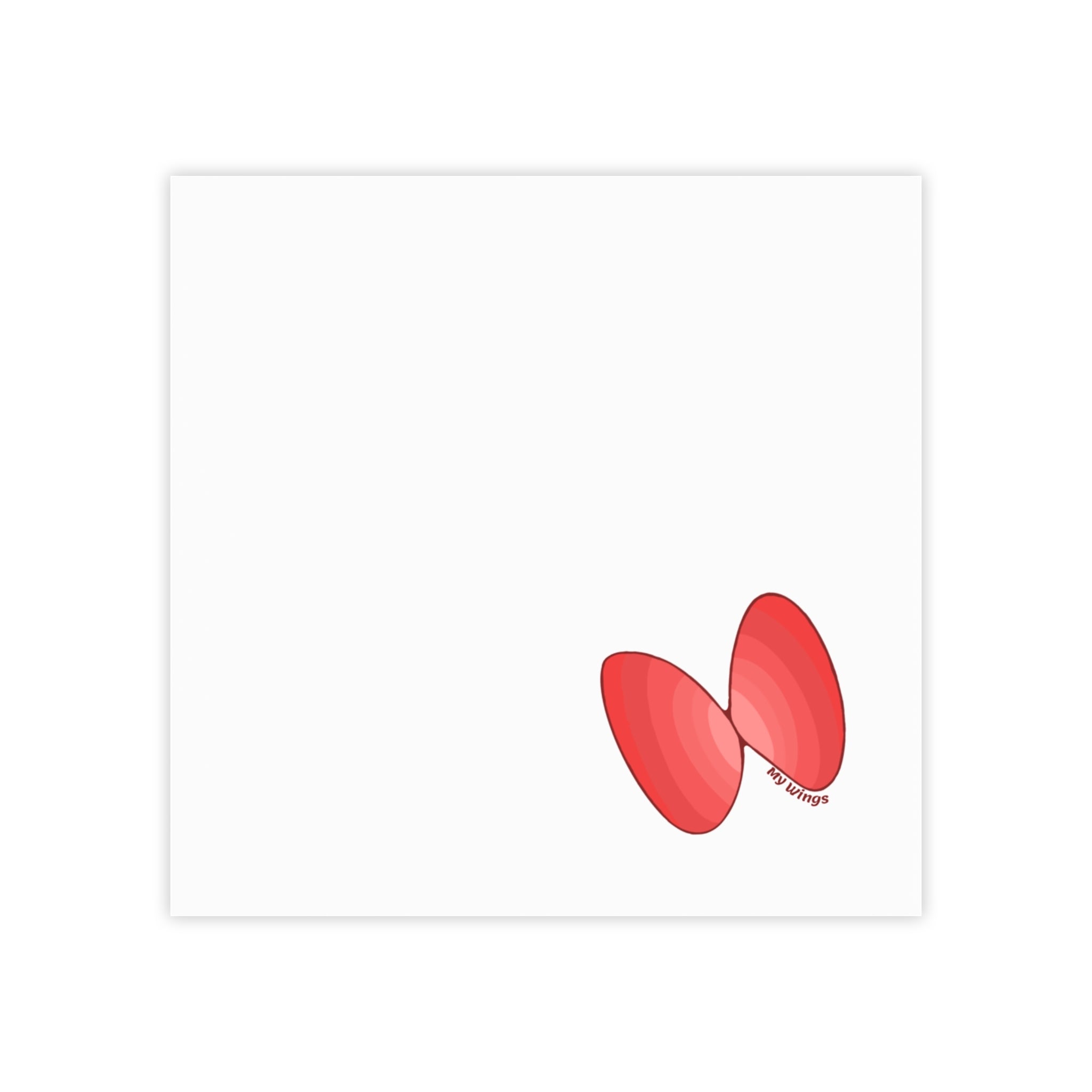 Butterfly Corner Post-it Note Pads — Cute Red Butterfly Sticky Notes