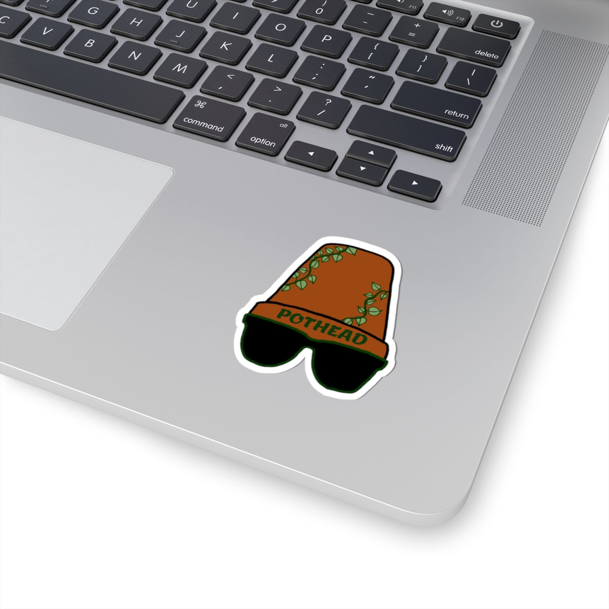 Pothead Plant Pot Sticker — Funny Kiss-Cut Vinyl Sticker for Laptops & Water Bottles