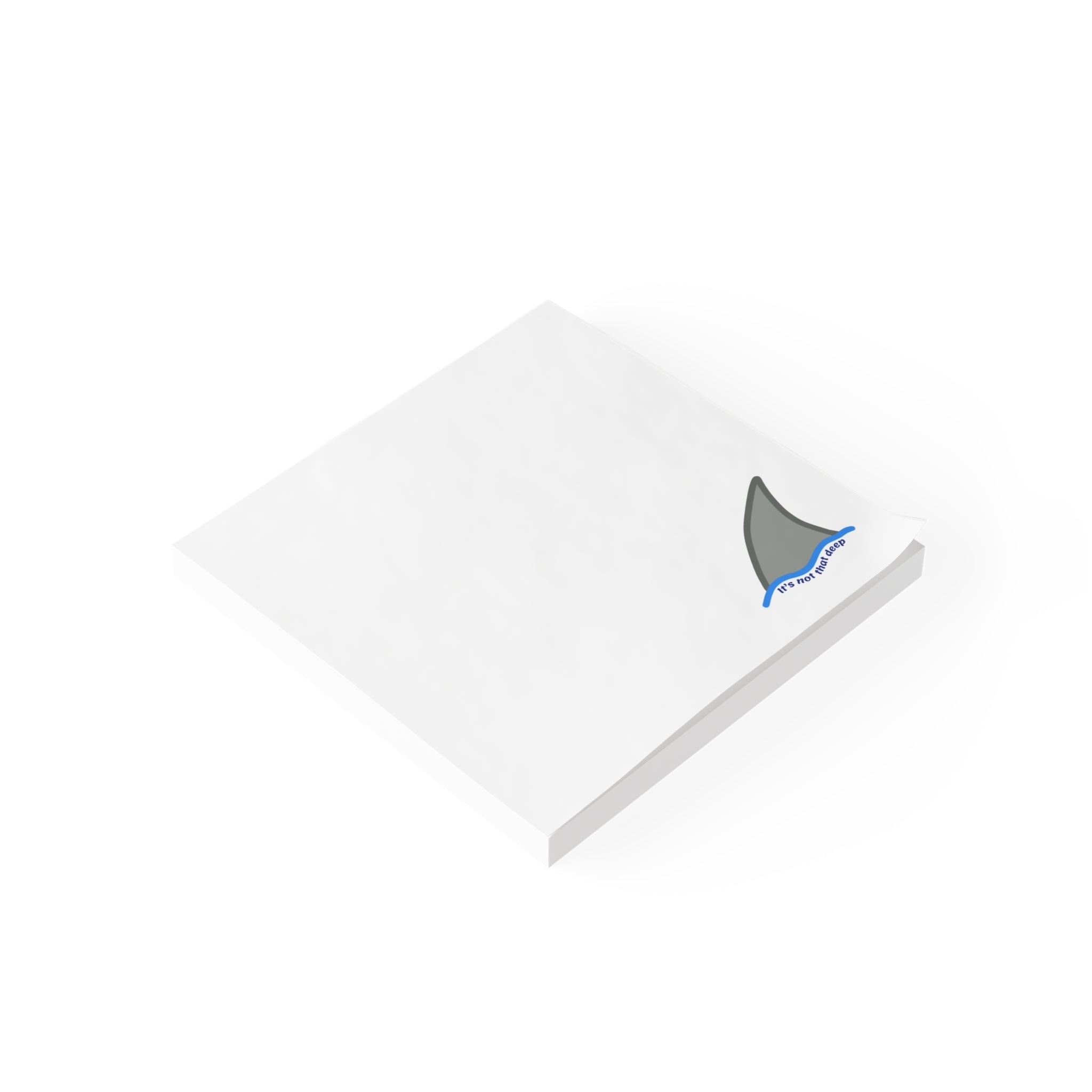 Shark Fin Post-it® Notes — Cute Ocean Sticky Pads ("It’s not that deep")