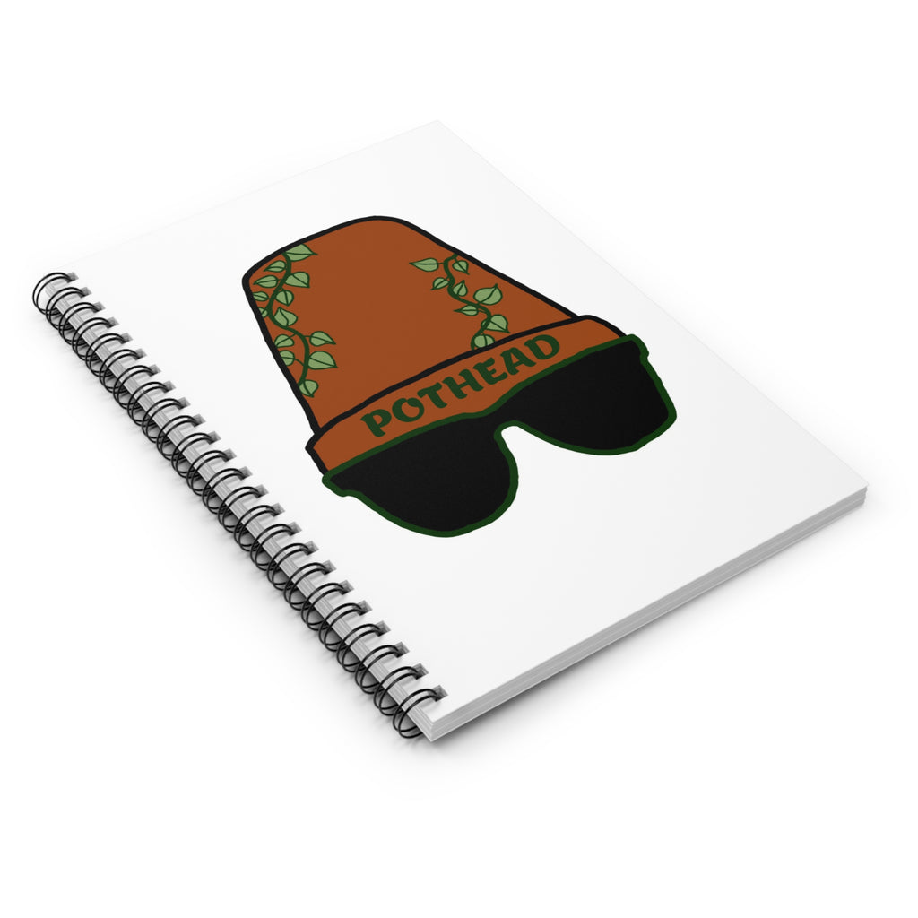 Pothead Plant Lover Spiral Notebook — Funny Plant Pot Sunglasses Ruled Journal