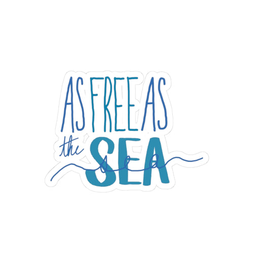 As Free As the Sea Sticker