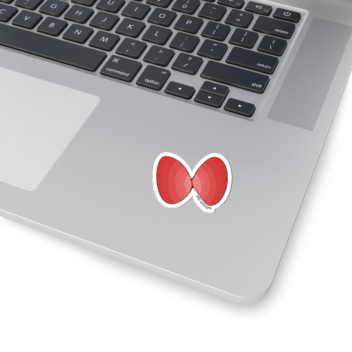 Red Butterfly Wings Kiss-Cut Sticker – Cute Laptop & Journal Decal