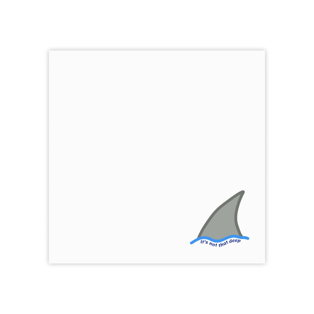 Shark Fin Post-it® Notes — Cute Ocean Sticky Pads ("It’s not that deep")