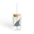 Shark Fin Sipper Glass 16oz – 'It’s Not That Deep' Reusable Drink Tumbler