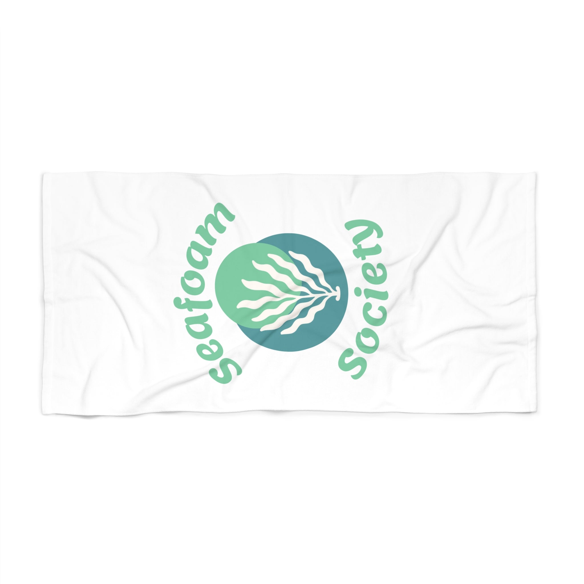 Beach Towel — Seafoam Society Logo Towel | Coastal, Sustainable